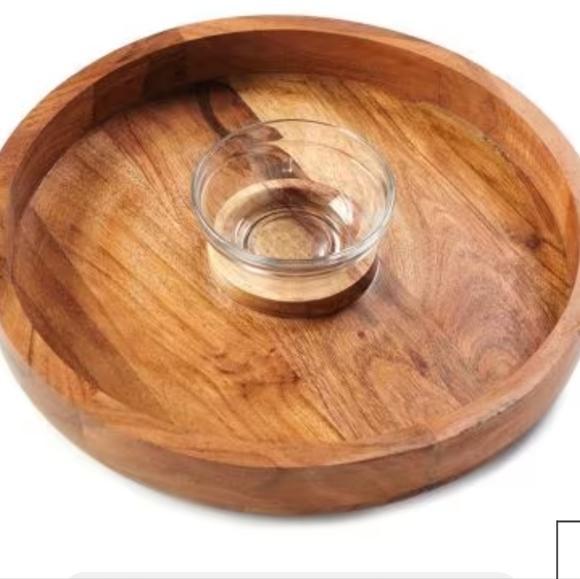 Acacia Wood Chip and Dip Server - Picture 3 of 7